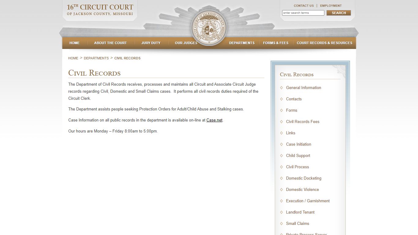 Civil Records - 16th Circuit Court of Jackson County, Missouri